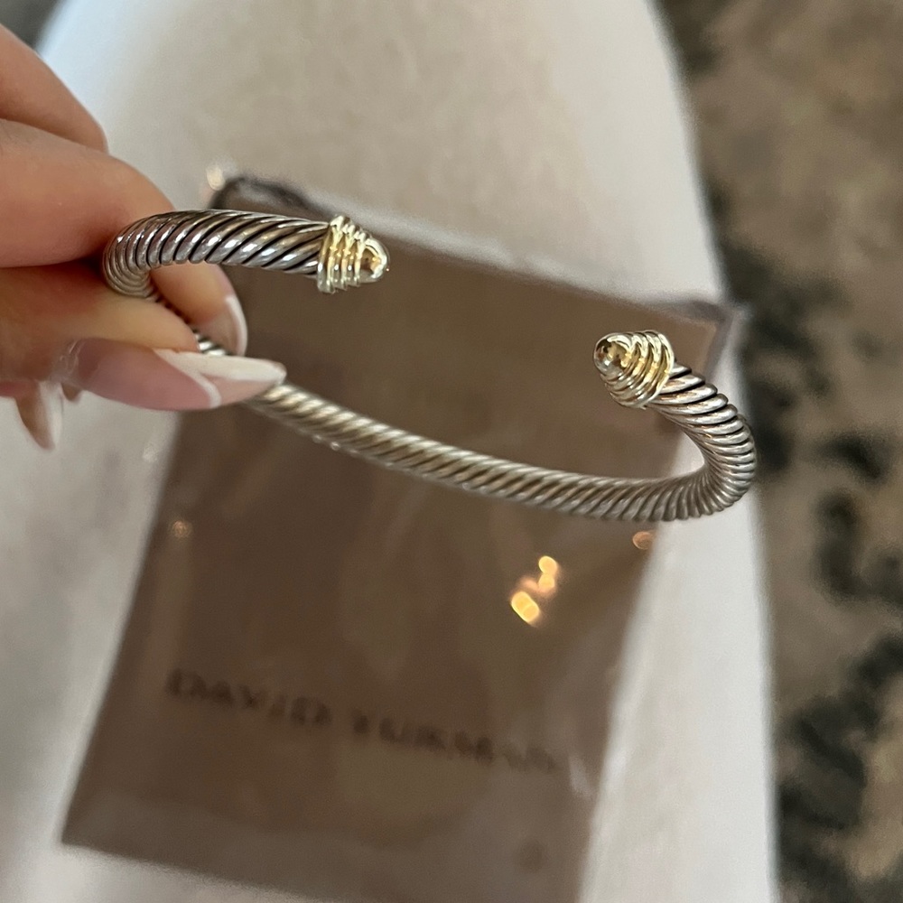 David Yurman Cable Bracelet Gold Domed AUTHENTIC